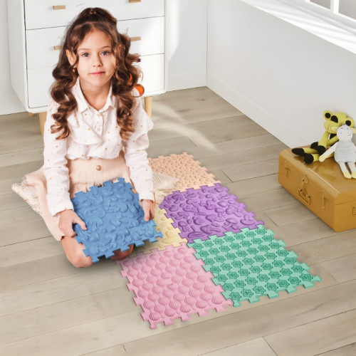 Masszázs szőnyeg Puzzle Mix Pasztell 6 darabos - Image 2