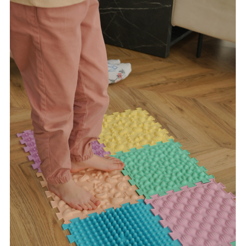 Masszázs szőnyeg Puzzle Mix Pasztell 6 darabos - Image 3