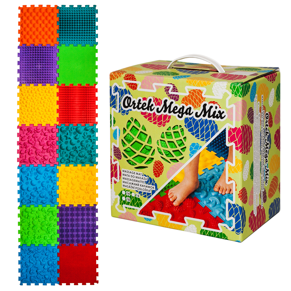 Mega Mix 14 elemből álló puzzle ortopédiai masszázs szőnyeg
