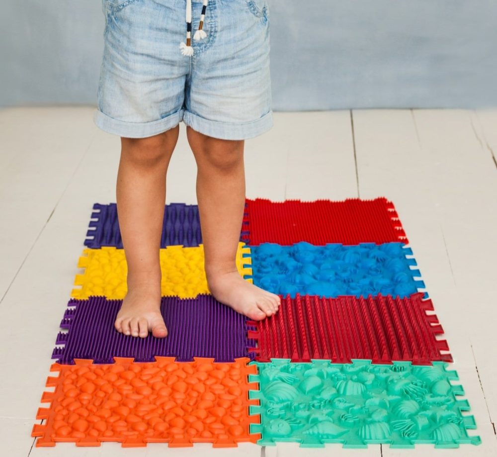 8 elemből álló "Tengerfenék" Puzzle masszázs szőnyeg